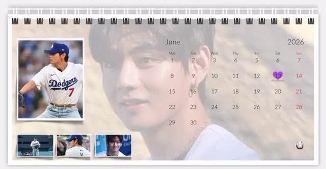 V テヒョン BTS カレンダー 2026 - Etsy 日本