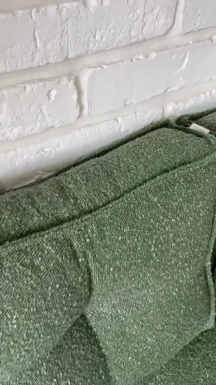 Floor Cushion With Green Backrest, Many Colors and Sizes. Custom