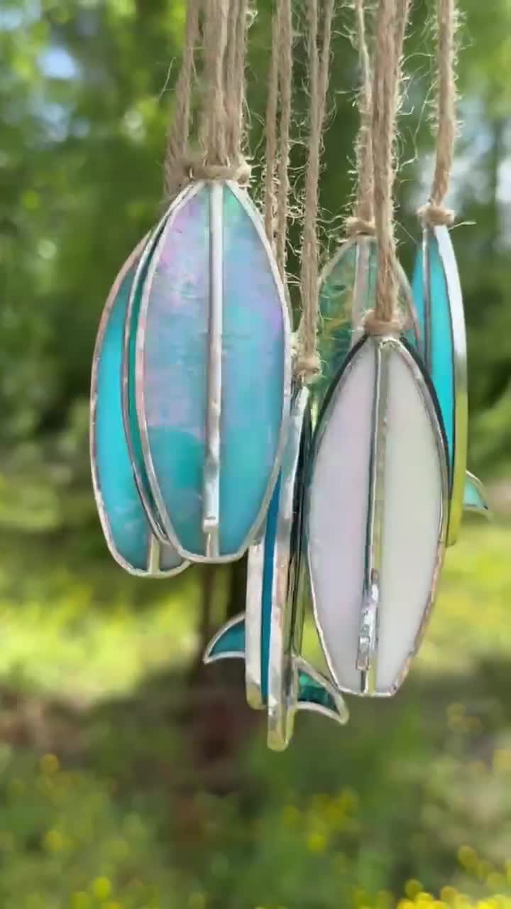 Handmade Surfboard Car Charm | Stained Glass Surfboard | Gift for Surfers video poster