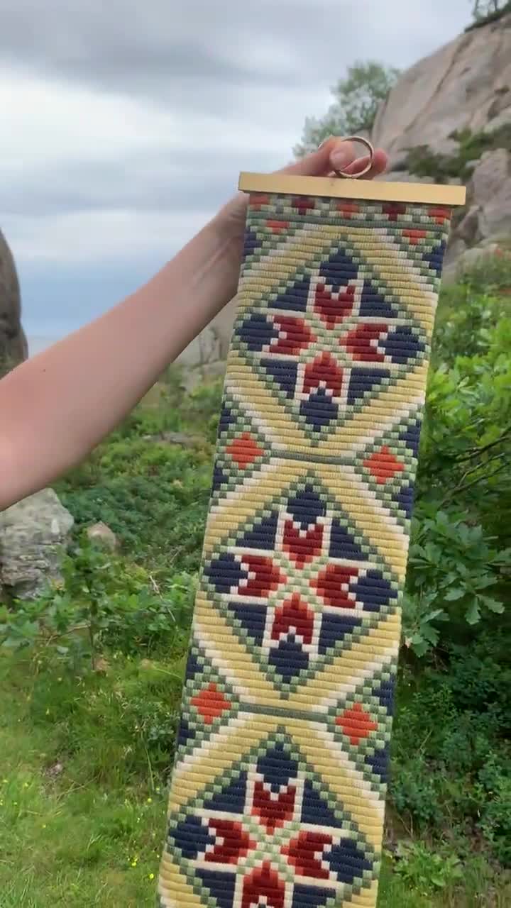 ヴィンテージ北欧タペストリー：手作りスカンジナビアクリスマス