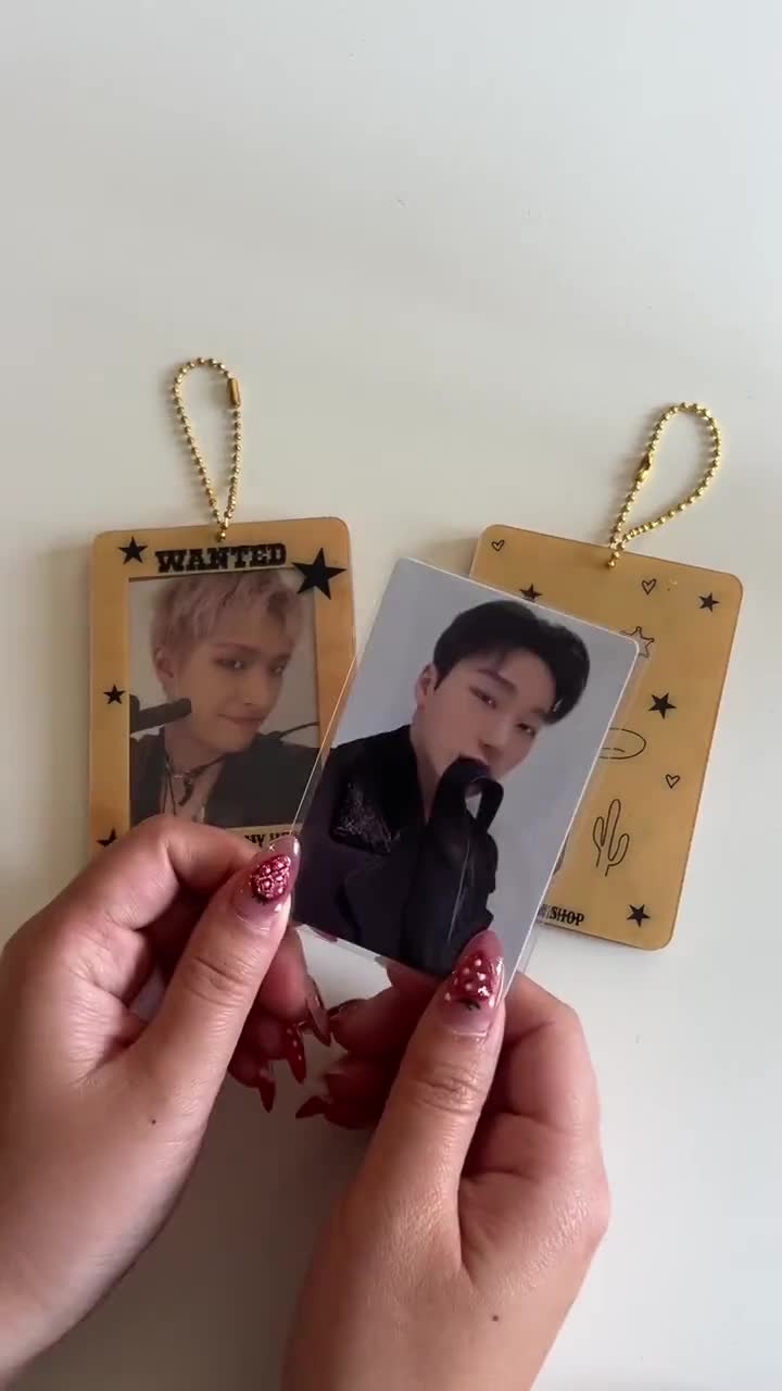 WANTED Poster Inspired Cowboy Acrylic Kpop Photocard Holder | Kpop