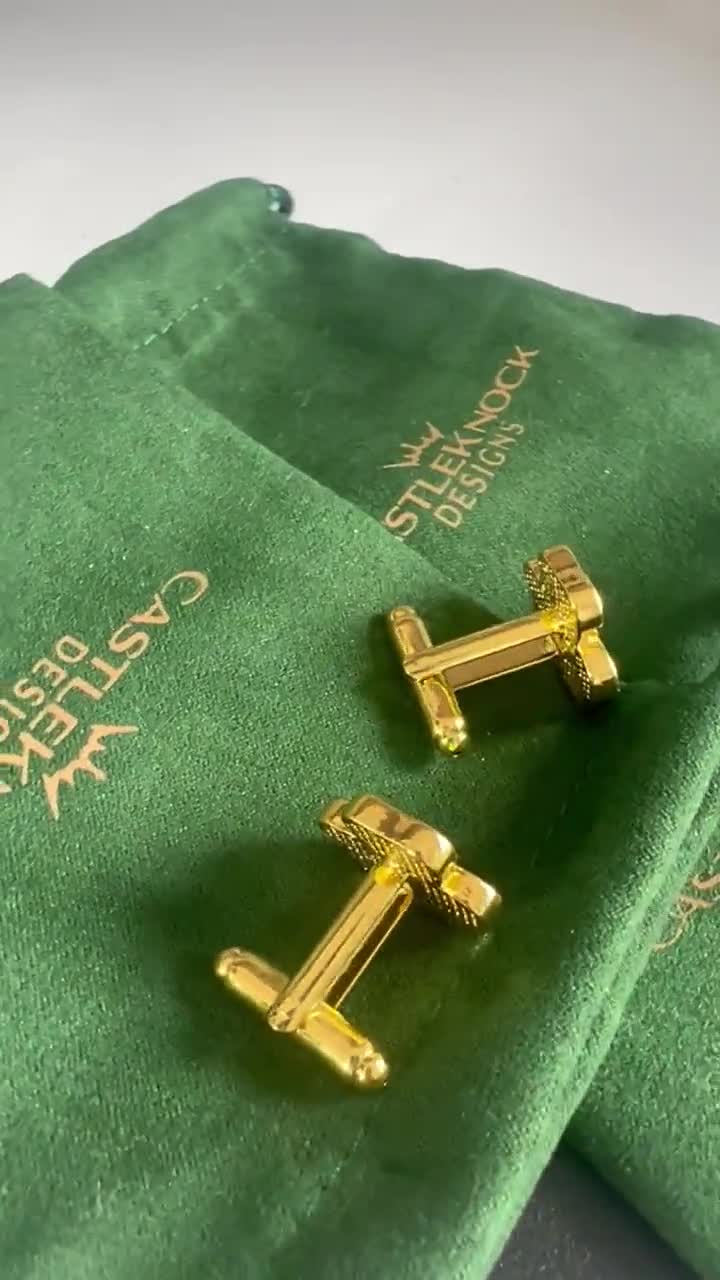 Gemelli Da Uomo Quadrifoglio - Acciaio Inox, Stile Irlandese Portafortuna - Foto 9