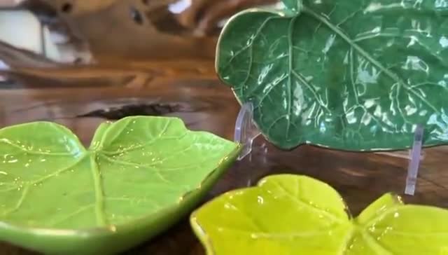 Vassoio Decorativo A Forma Di Foglia In Legno - Portachiavi, Portacandele O Centrotavola, Design Elegante Per Casa E Corridoio