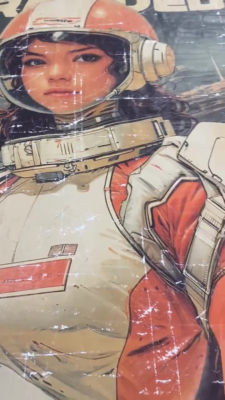 Moebius Astronaut Art / 80s Style / Science Fiction / Large Format