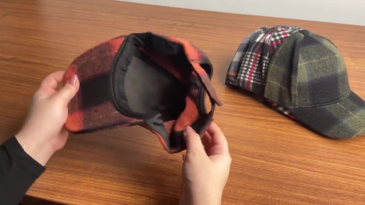 SATINIOR 5-Pack Red Plaid Adjustable Baseball Caps - Soft Blend, One Size Fits Most (50-54 Cm)