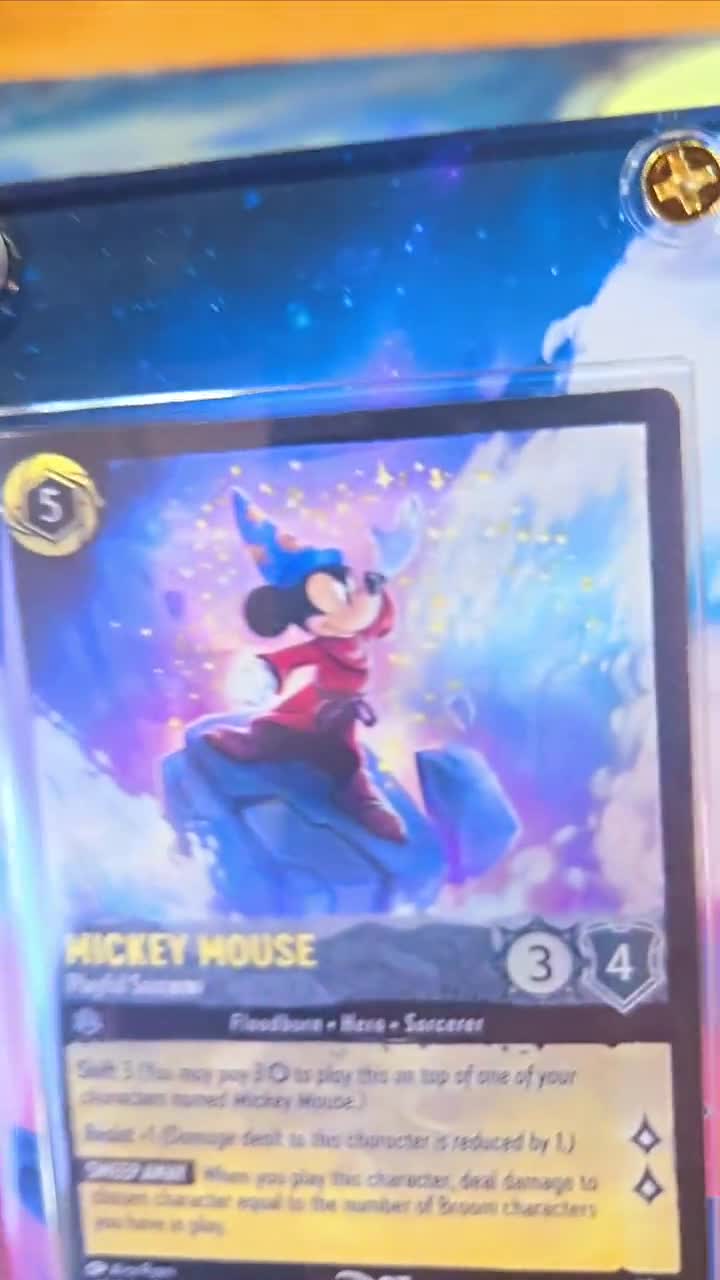 2024 Disney Lorcana Mickey Mouse Playful Sorcerer D23 Promo Custom