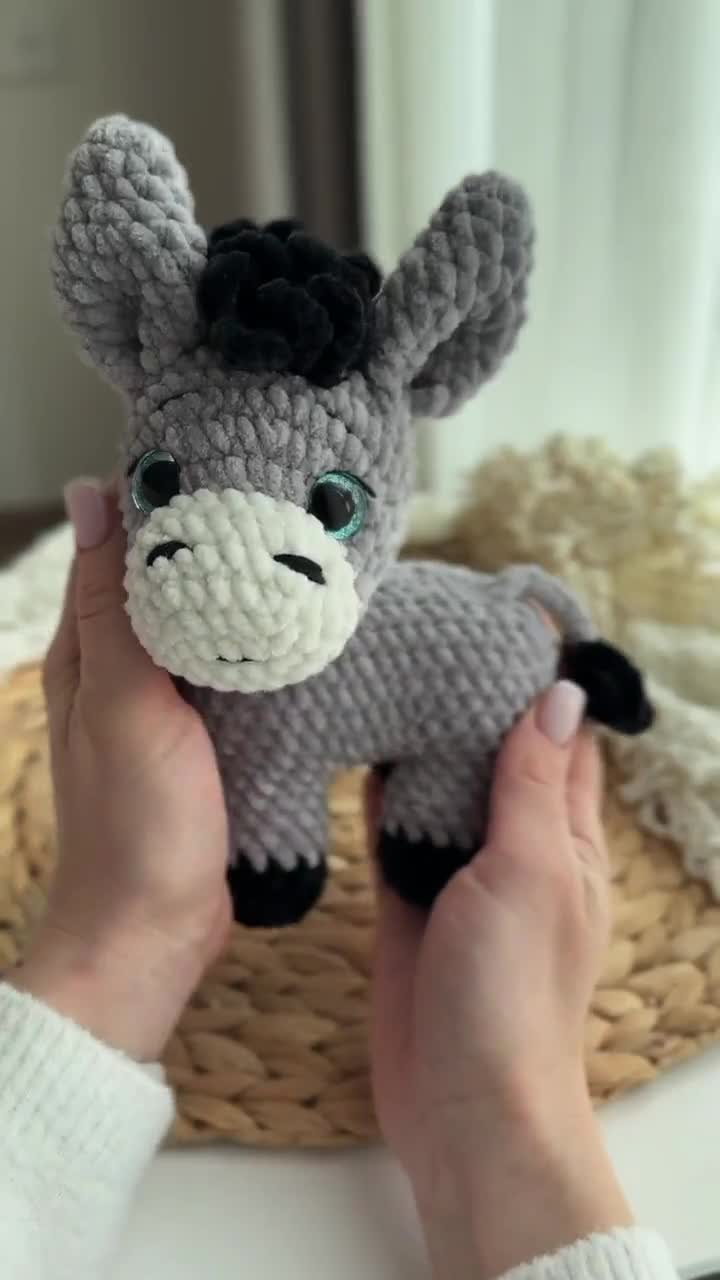 Donkey Amigurumi Crochet Pattern – Low Sew Plush Donkey PFD