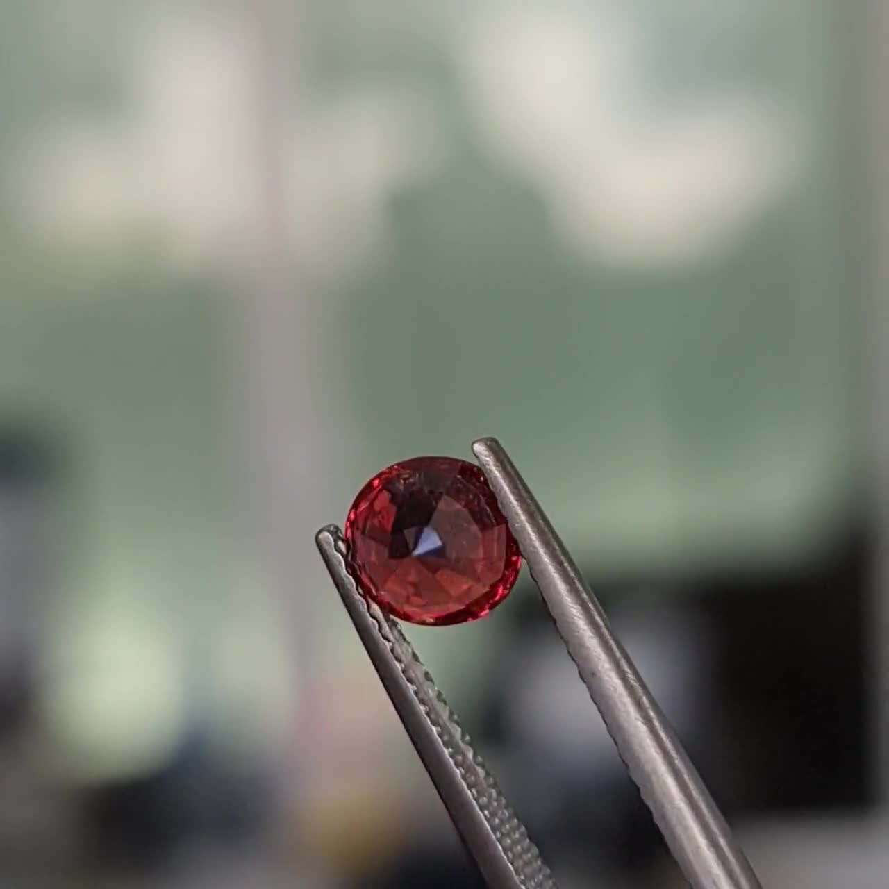 Natural Vivid Orangy Red Spinel, 1.19ct. No Treatment. Slight