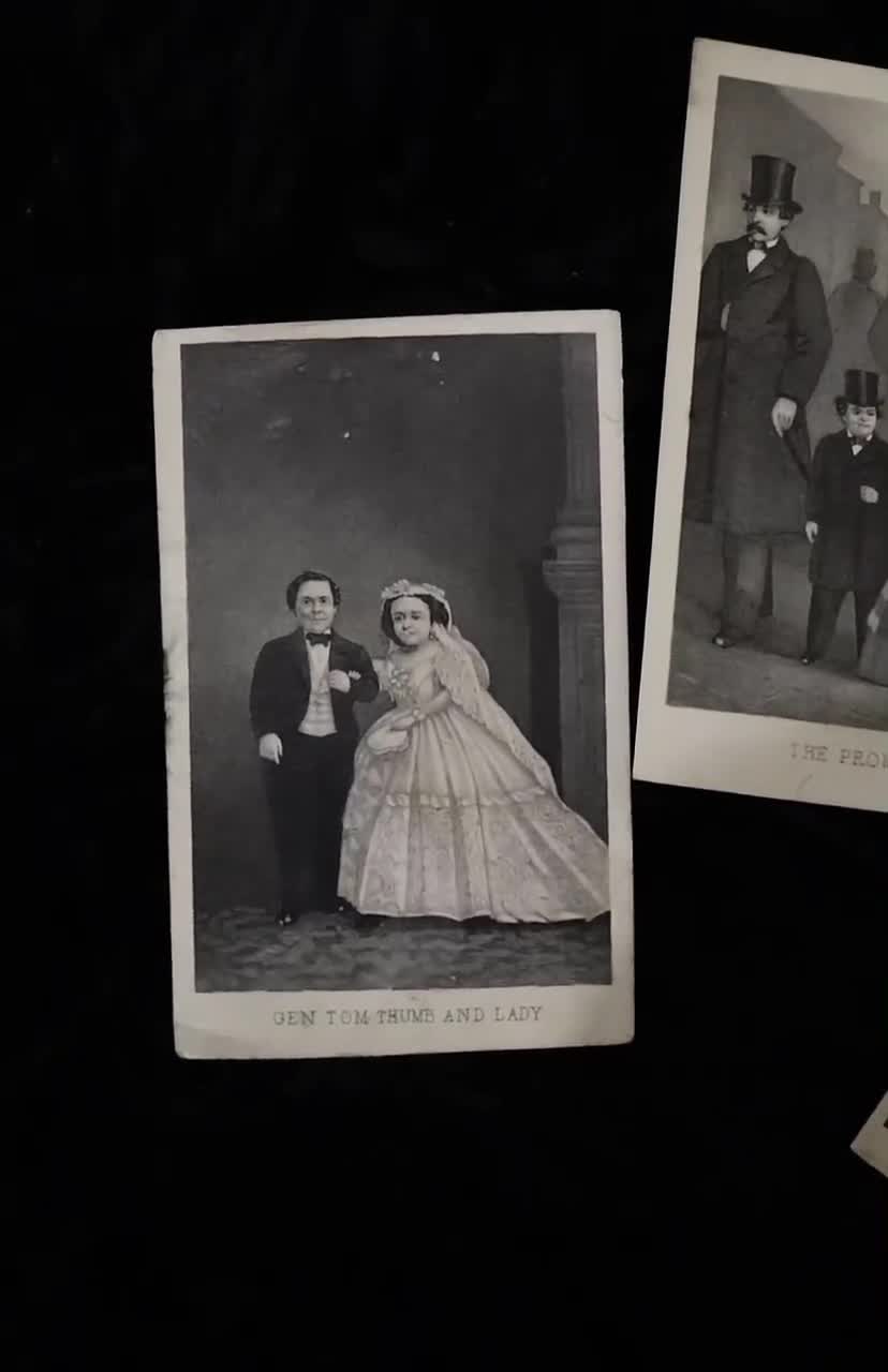 General Tom Thumb Sideshow Circus Victorian CDV Photo Oddity, image size:828x1280