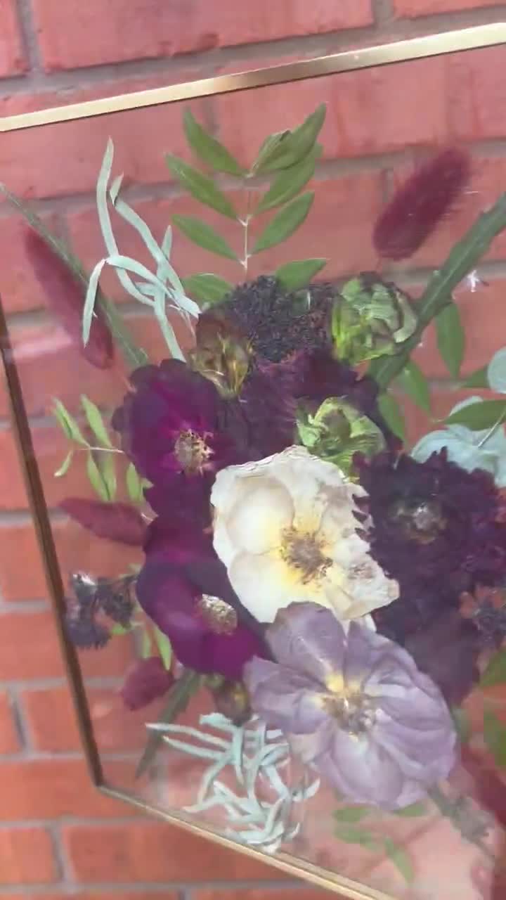 Wedding Flower Preservation / Pressed Flower Frames / Framed Flowers /  Wedding Flowers / Pressed Bouquets / Pressed Wedding Bouquet 