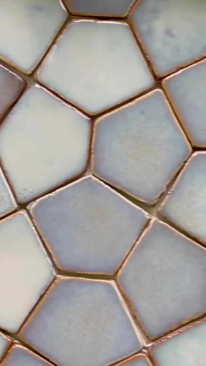 ハンドメイドv 3x4 Handmade Geometric Ceramic Tile Kitchen Backsplash, 1 SQ