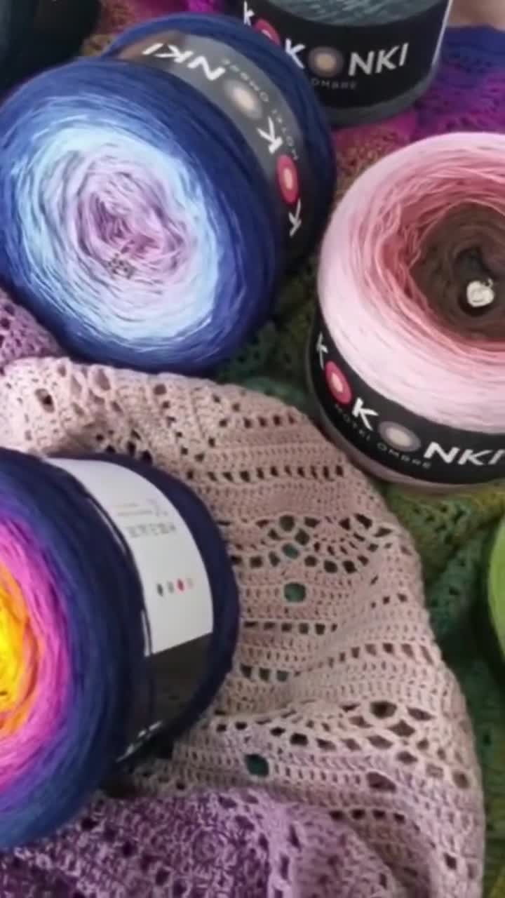 Soft PREMIUM Gradient Yarn Cake KOKONKI / Color Palette / KOKONKI Ombre Yarn  