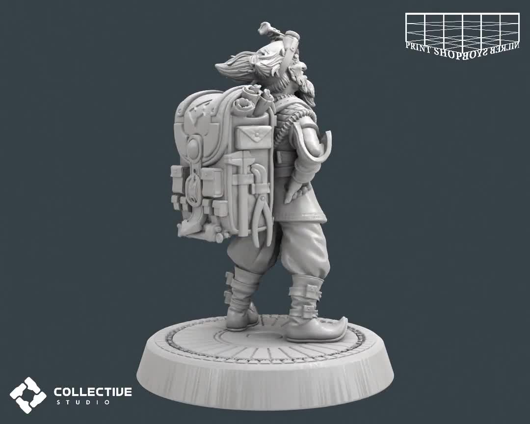 ノームの発明家ミニチュア | ディープノームの職人フィギュア