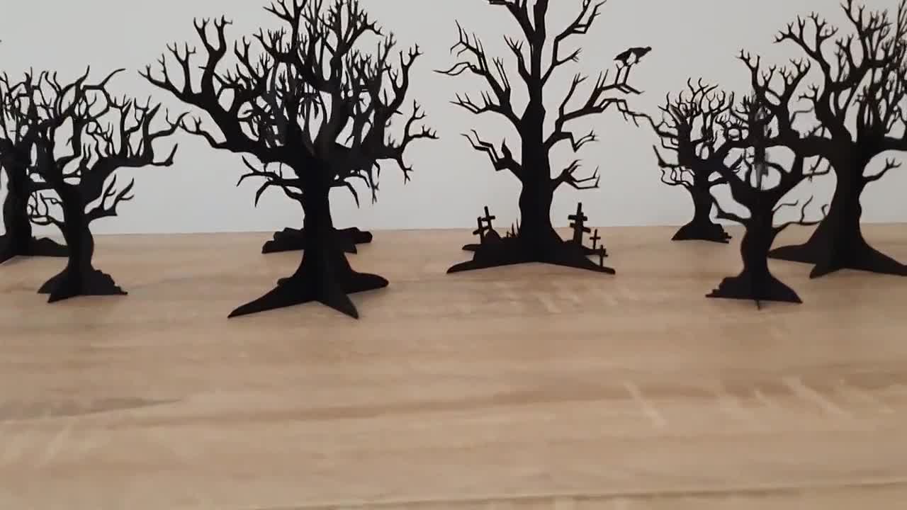 Spooky Twisted Branches - sold Hand Cut Paper Art