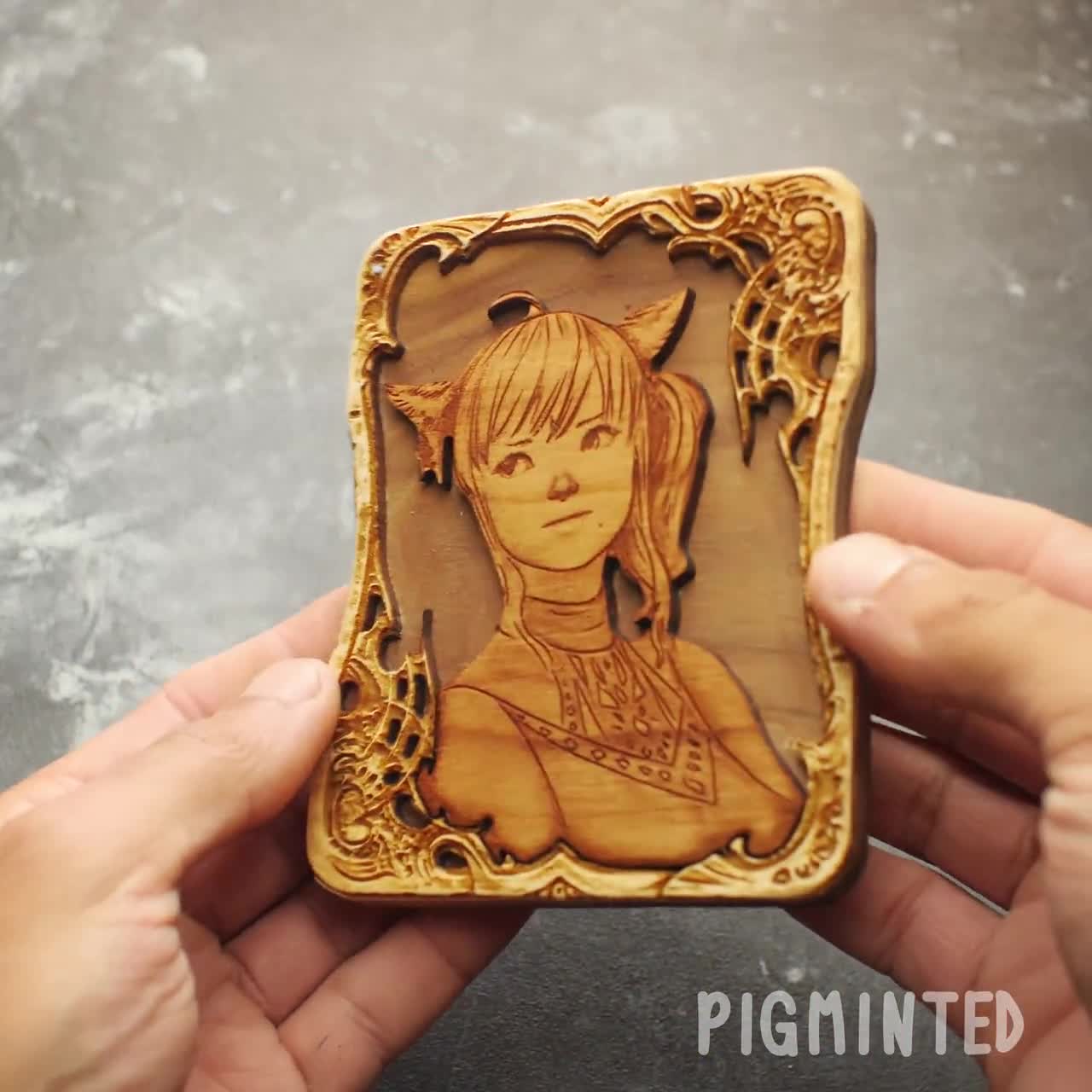 Custom Wooden Final Fantasy 14 / XIV Triple Triad card