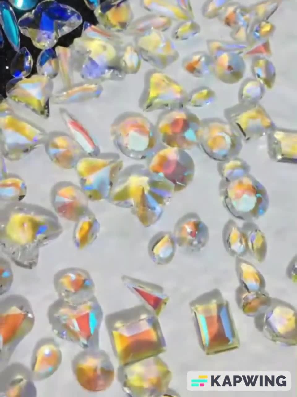 1440pcs Glitter Flatback Rhinestones Glass Crystal Gems For Nails Makeup  Clothes – Tacos Y Mas