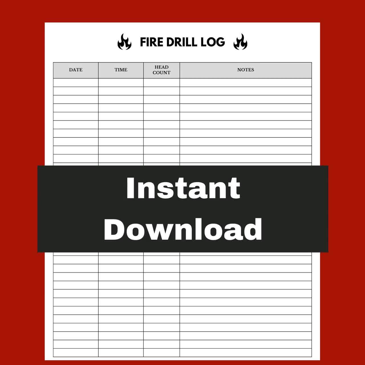 buy-fire-drill-log-8-5-x-11-instant-download-printable-online-in-india-etsy