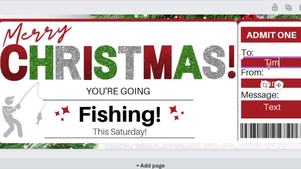 Christmas Fishing Trip Ticket. Fishing Gifts. Fishing Gifts for Him.  Fishing Gifts for Men. Fishing Dad and Sons. Printable Gift Ticket. -   Singapore