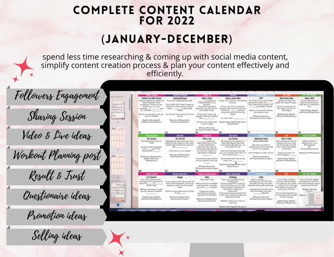 Fitness Coach Social Media Content Calendar, Personal Trainer Social Media Posts Ideas, 365 Days Instagram Content Ideas, Fitness & Health - Etsy Fitness Coach Social Media Content Calendar, Personal Trainer Social Media Posts Ideas, 365 Days Instagram Content Ideas, Fitness & Health - Etsy