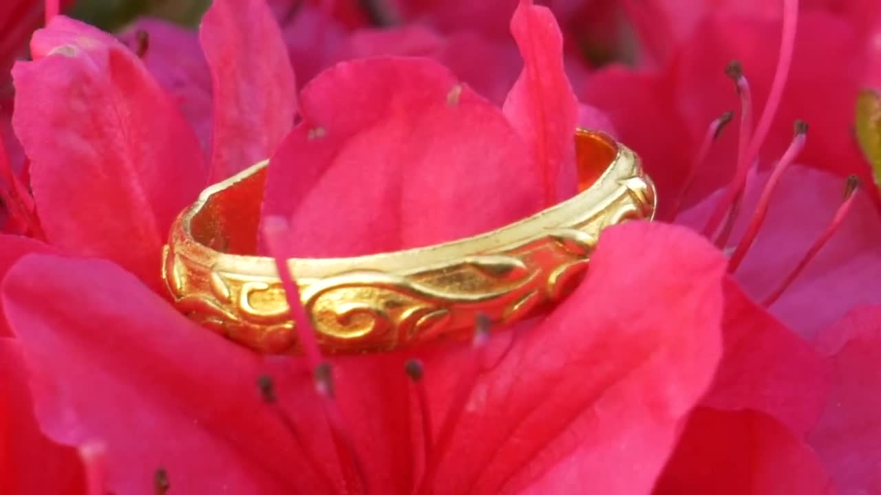Anillos De Flores Para Mujer, Anillo De Margarita De Oro Macizo De