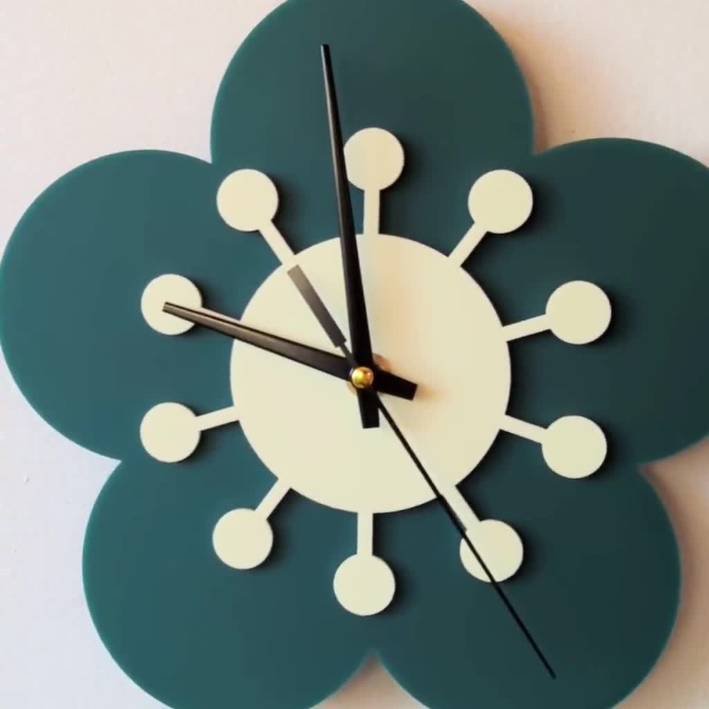 Flower Wall Clock - Etsy