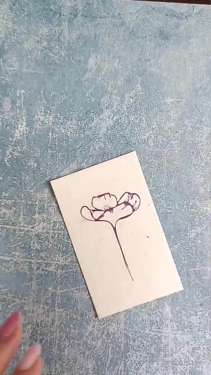 Wild Flower Rubber Stamp for Bullet Journal, Floral Stamp for