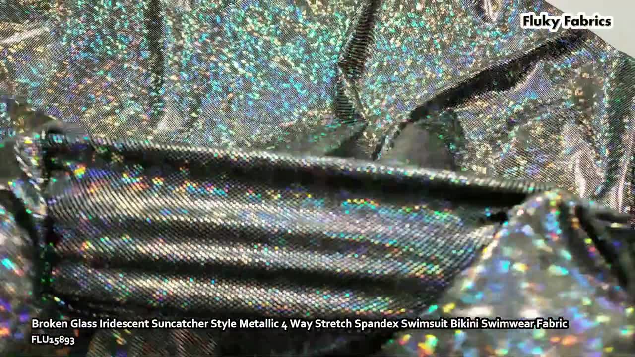 Iridescent Mystique Suncatcher Style Metallic 4-Way Stretch Spandex  Swimsuit Bikini Swimwear Fabric