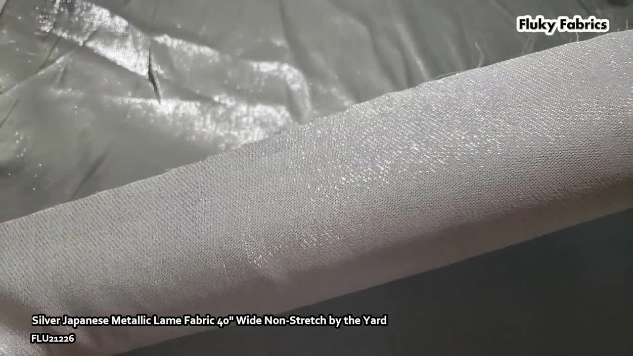 Metallic Fabric- Crushed Lame Silver