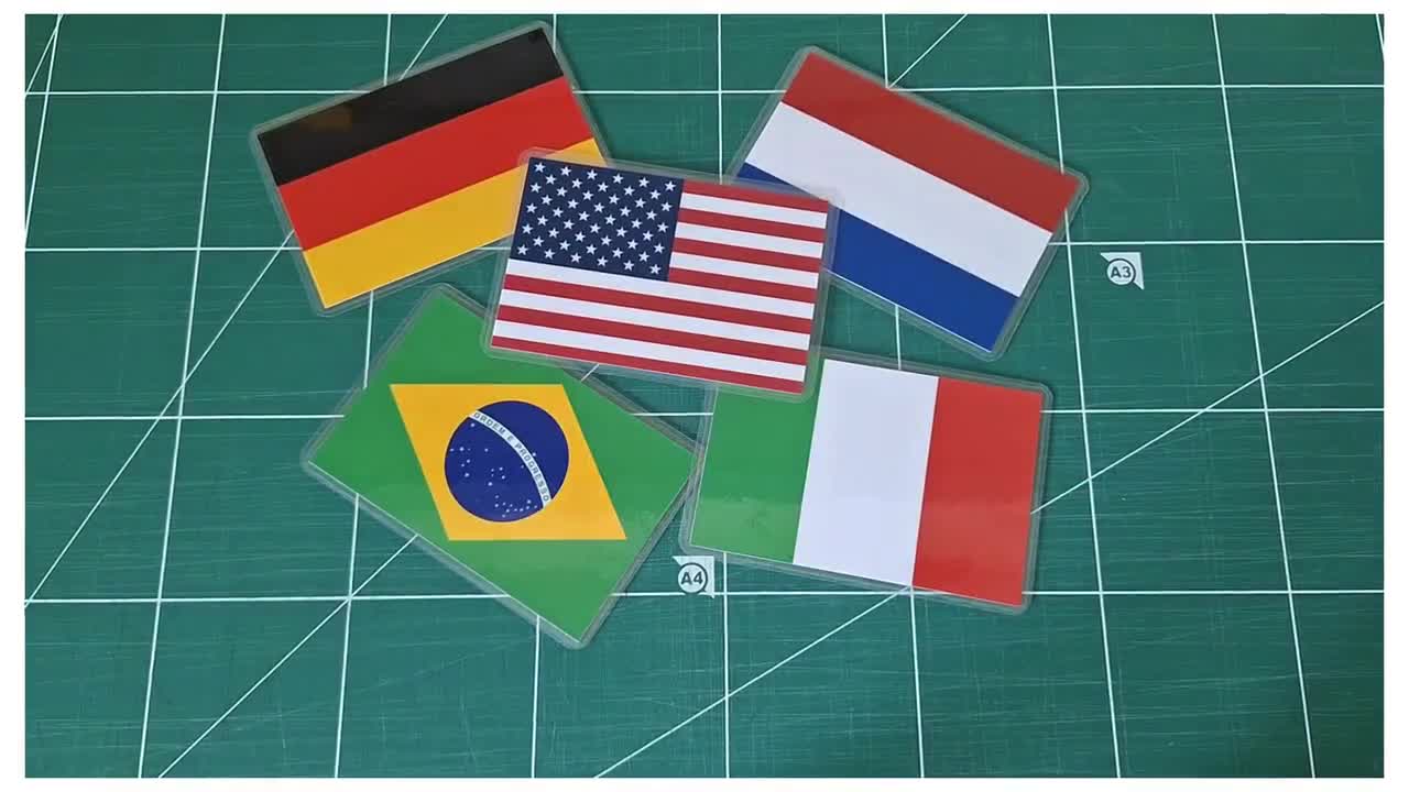 Aimant Frigo Drapeaux Du Monde 2025 - Résine Multicolore, Collection Déco Voyage