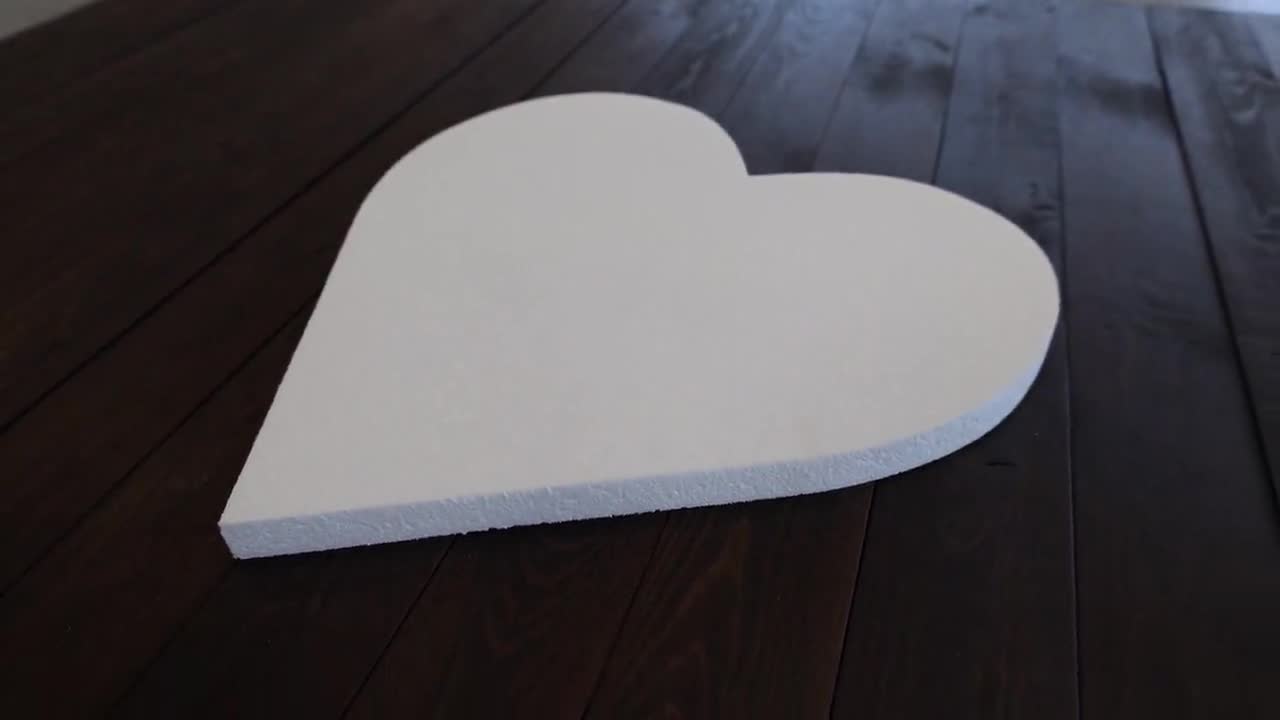 1 Thick Foam Heart Shape Add to Floating Foam Letters 18 Inch Tall