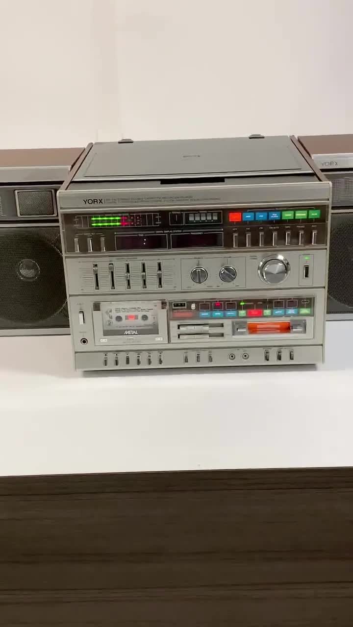 Vintage YORX M2685A 1980s Stereo System Turntable Cassette Japan