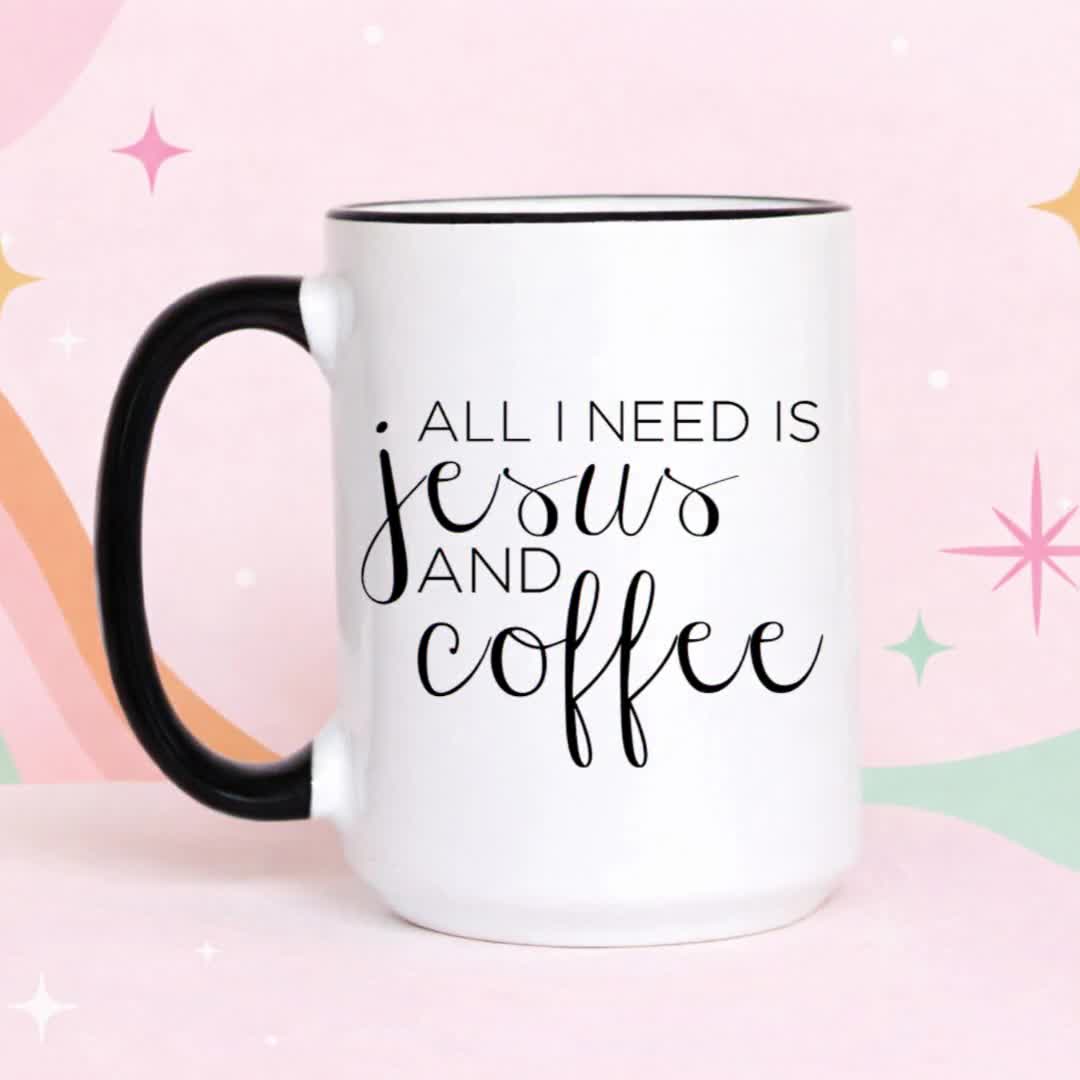 Coffee and Jesus Mug, Christian Gift, Religious Coffee Cup - Etsy