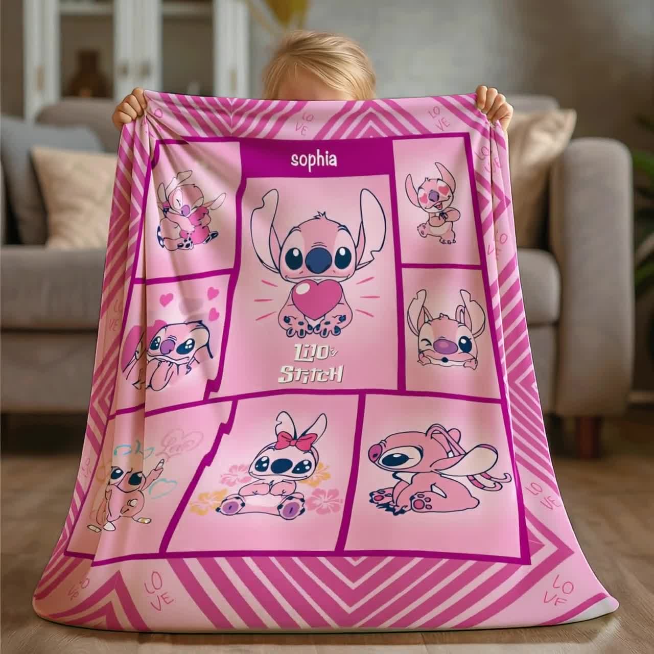 Personalized Name Stitch Blanket, Lilo And Stitch Blanket, Stitch Birthday Gifts, Newborn Blanket Gift, Stitch Blanket For Kids video poster