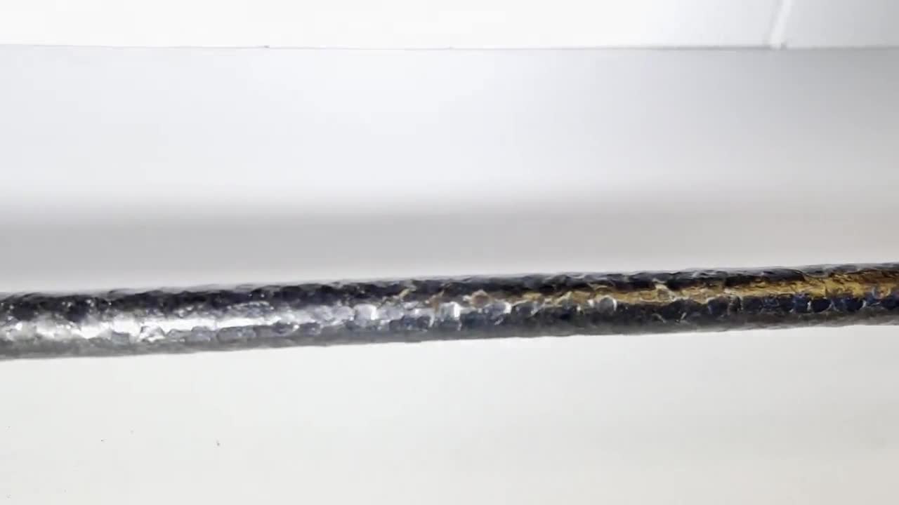 FREE SHIPPING--Curved french Curtain rod, Wrought iron, all hand hammered. Window treatments. 3/4" diam. video poster