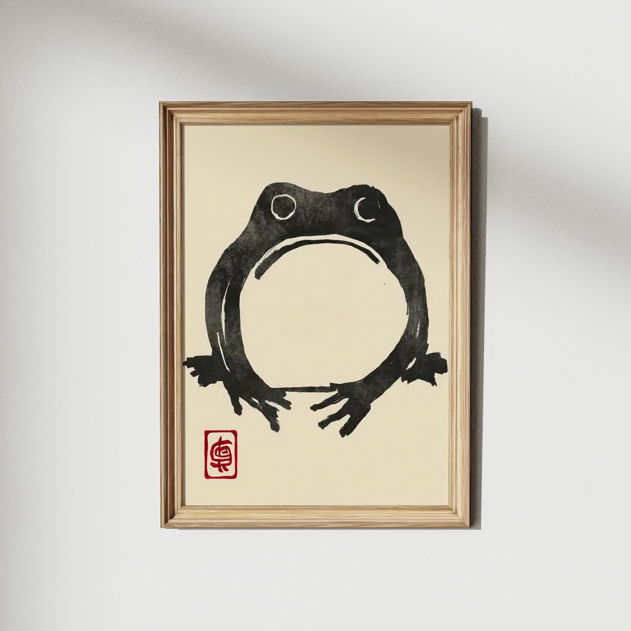Set of 6 Matsumoto Hoji Frog Print, Matsumoto Hoji Frog Poster