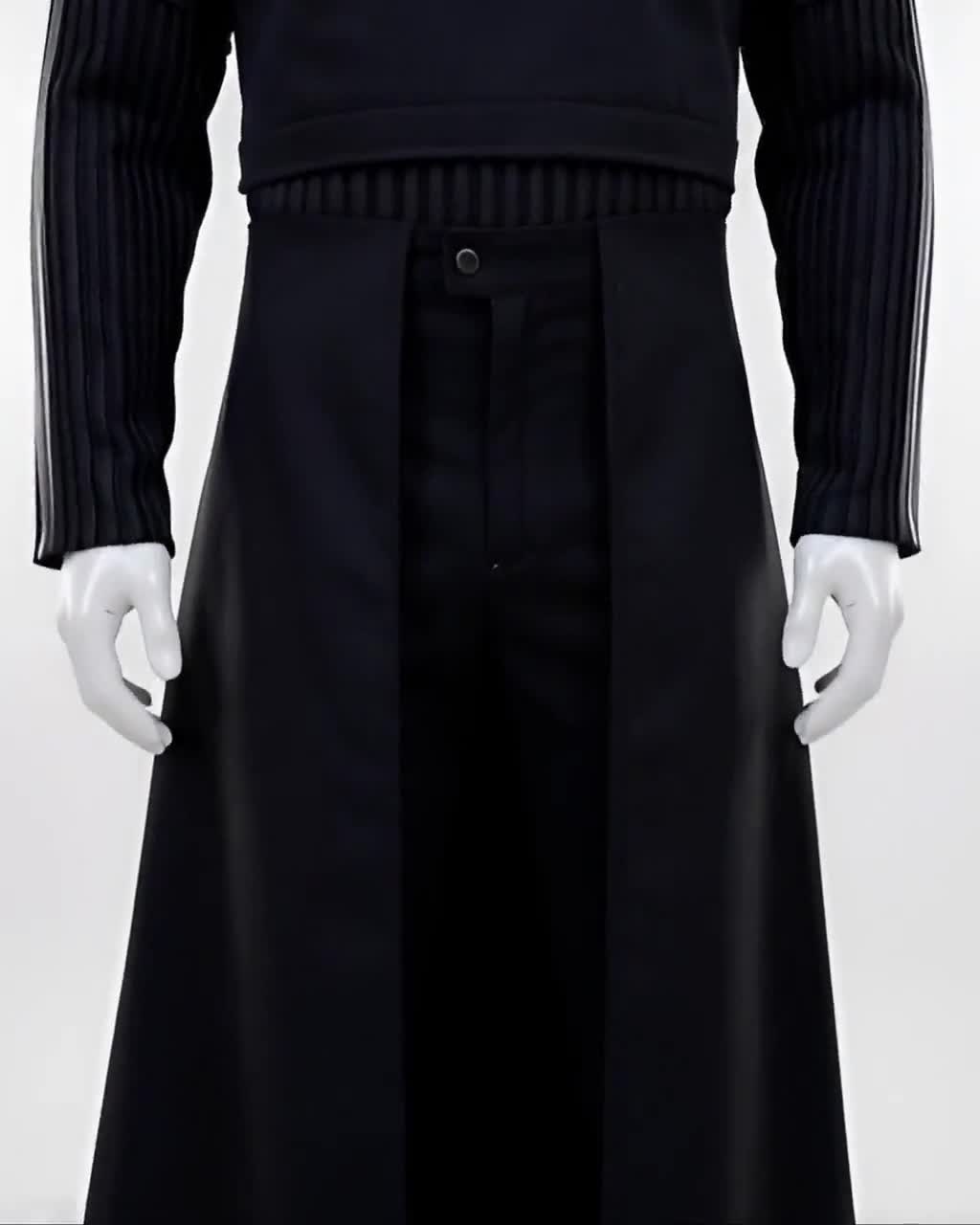 Star Wars Inspired Book of Boba Fett Black Robes & Flight Suit | Mandalorian Cosplay Costume with Kama. video poster