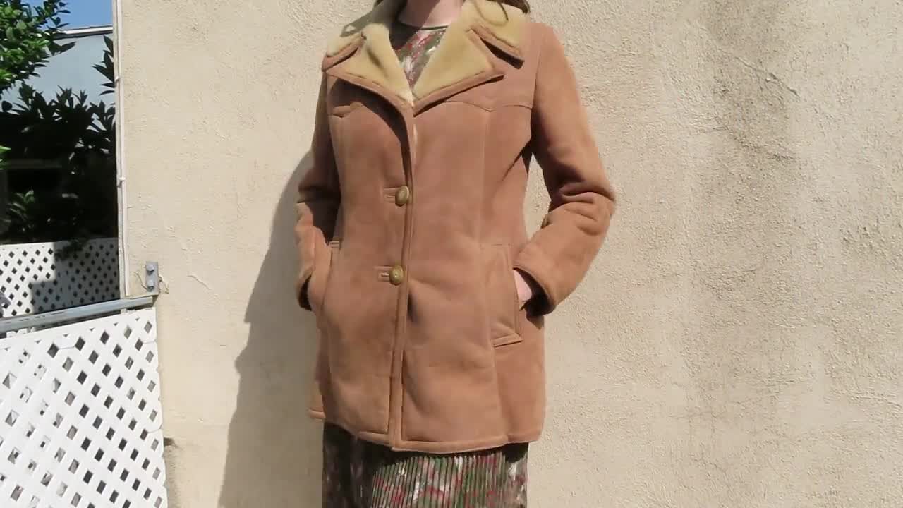 1960s Shearling Jacket Abercrombie & Fitch Lambskin Suede Lamb