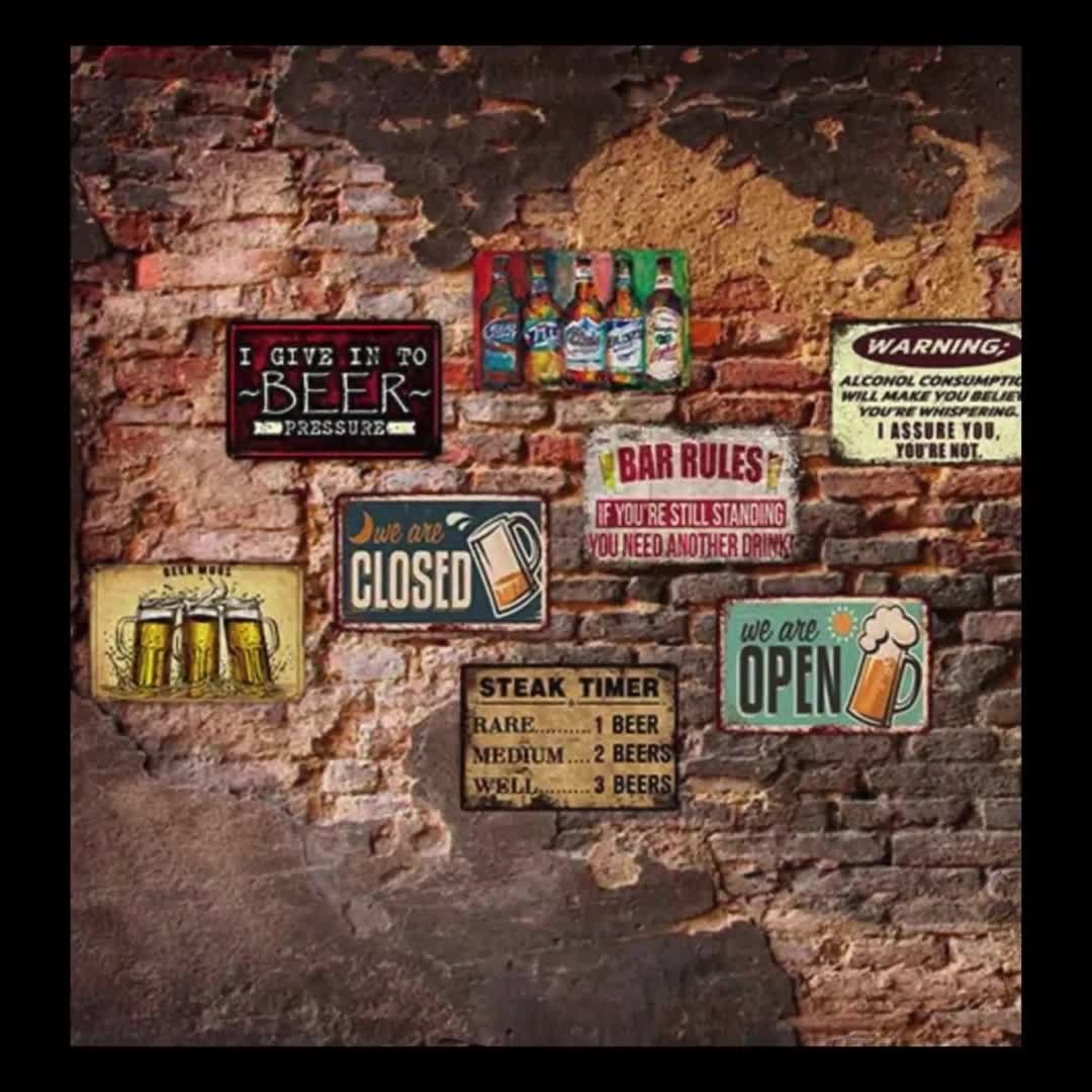 Bartender Knowledge - Plaque En Métal Vintage « Beer Expert » - Plaque Murale Rétro Pour La Maison - Affiches Imprimées Pour Salon Et Chambre à Coucher - 20,3 X 30,5 Cm