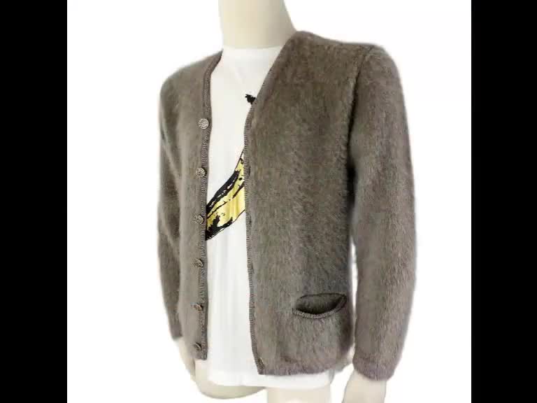 Vintage 60s Mohair Cardigan Jantzen Kurt Cobain Fuzzy Shag Grunge