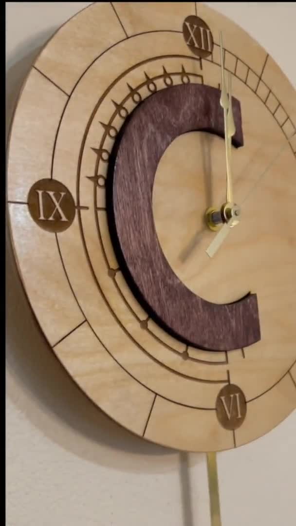 Wooden Chrono Trigger clock with swinging pendulum - Etsy 日本