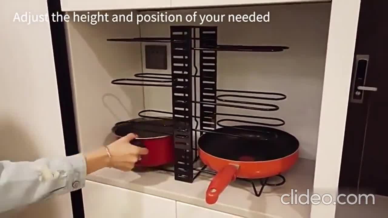 Heavy duty Rubbermaid Pan pot Cabinet rack Organizer Cookware lid holder 4  tier