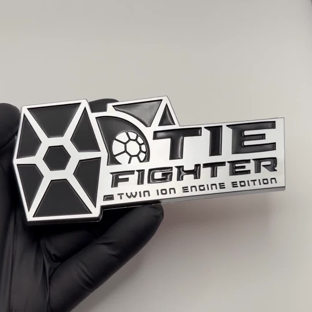 Car Emblem Gift for Star Wars Fan - Tie Fighter Twin Ion Engine