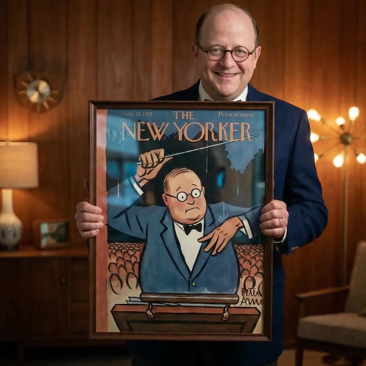Copertina personalizzata del "New Yorker" a partire da una foto - Personalizzabile per single o coppie video poster