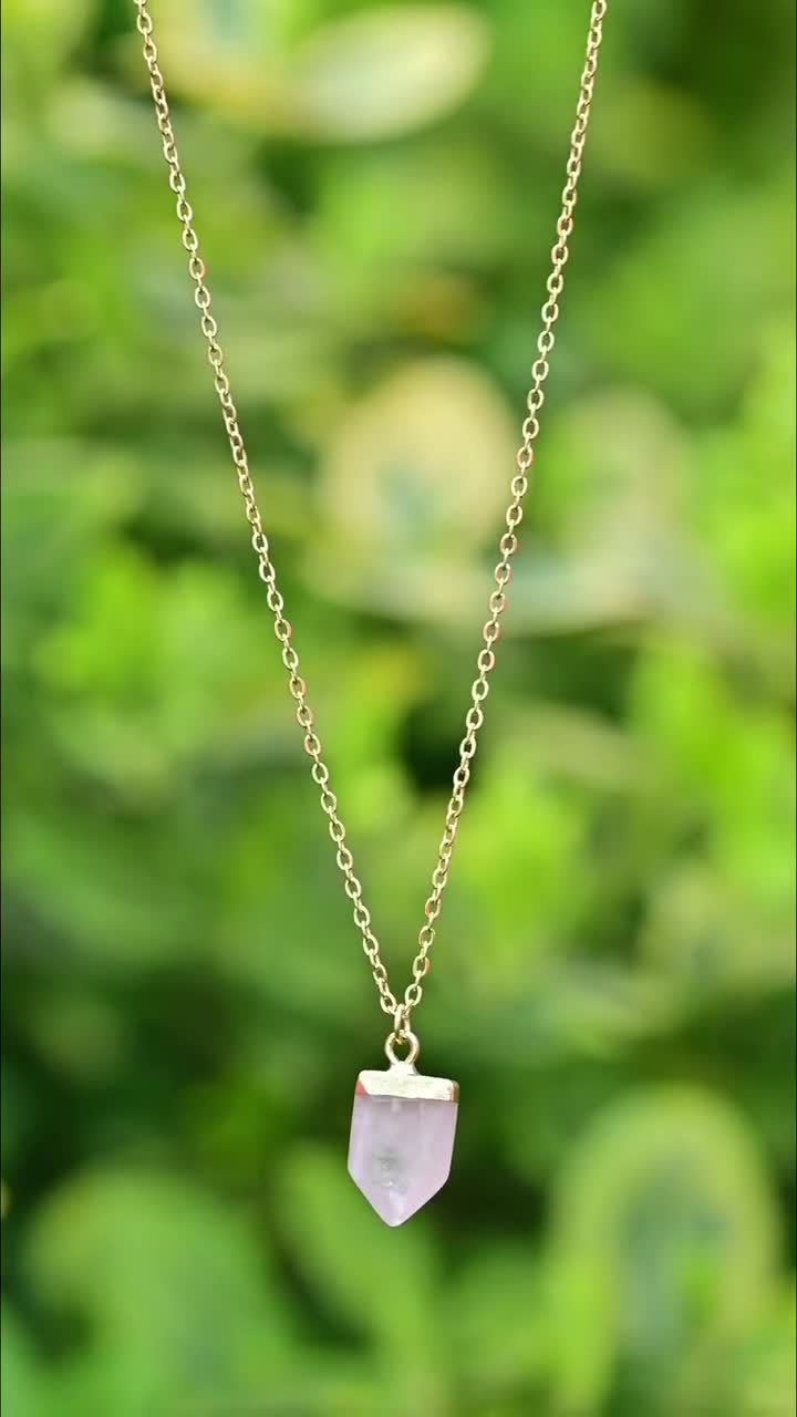 14K Rose Gold Rose Quartz And Diamond Necklace | Allison-Kaufman, Brand  Names, Ladies, Necklaces | Kokkinos Creative Jewelers