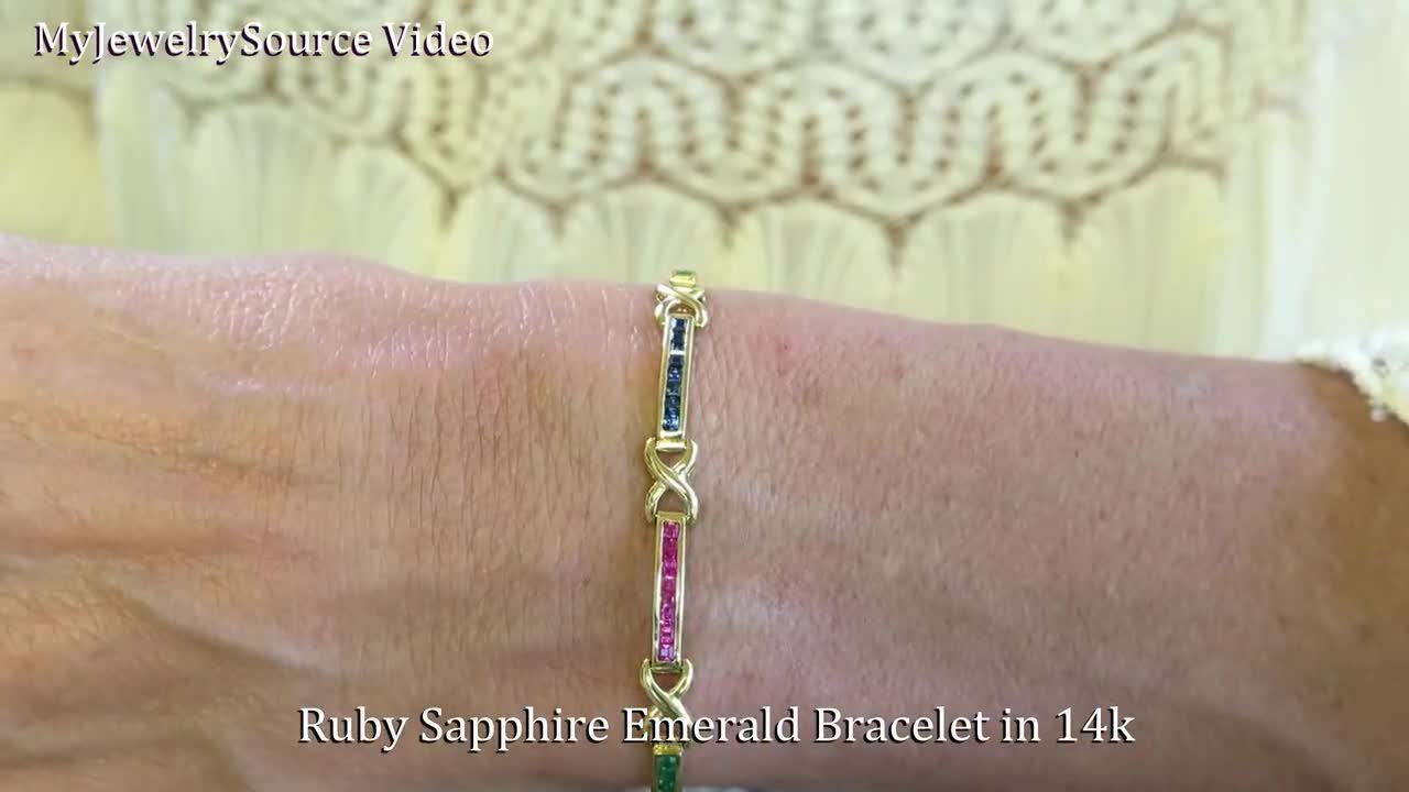 Buy Sapphire and Ruby Valentine Bracelet. Gemstone Valentine Bracelet. Two  Strand Gemstone Bracelet. Gold Ruby Bracelet. Online in India - Etsy