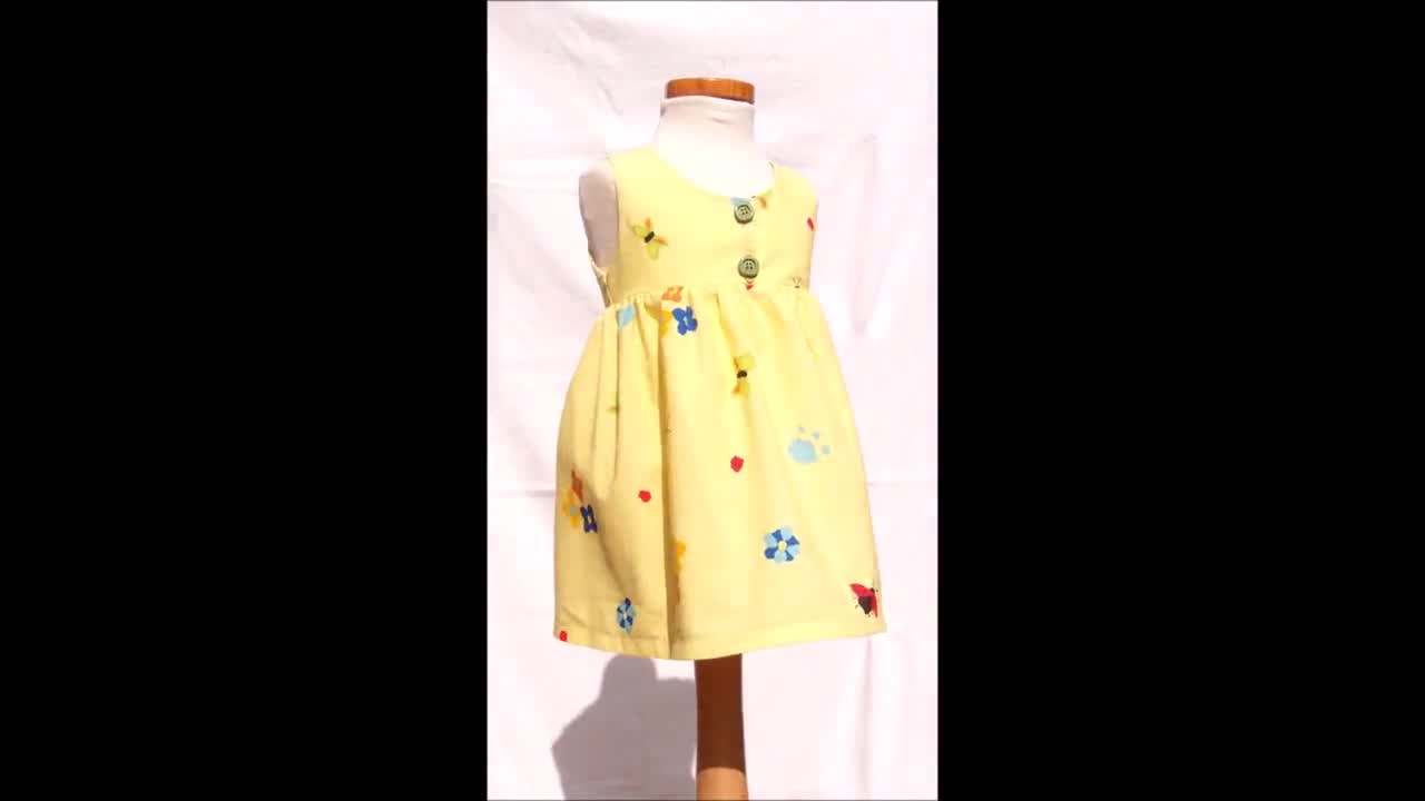 Pinafore Dress PDF Sewing Pattern, 1 - 11 Years, Summer