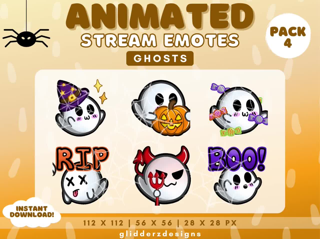 ANIMATED Ghost Emotes Twitch | Ghost Twitch Animated Emotes | Animated  Halloween Emotes | Halloween Twitch Emotes | Ghost Stream Emote