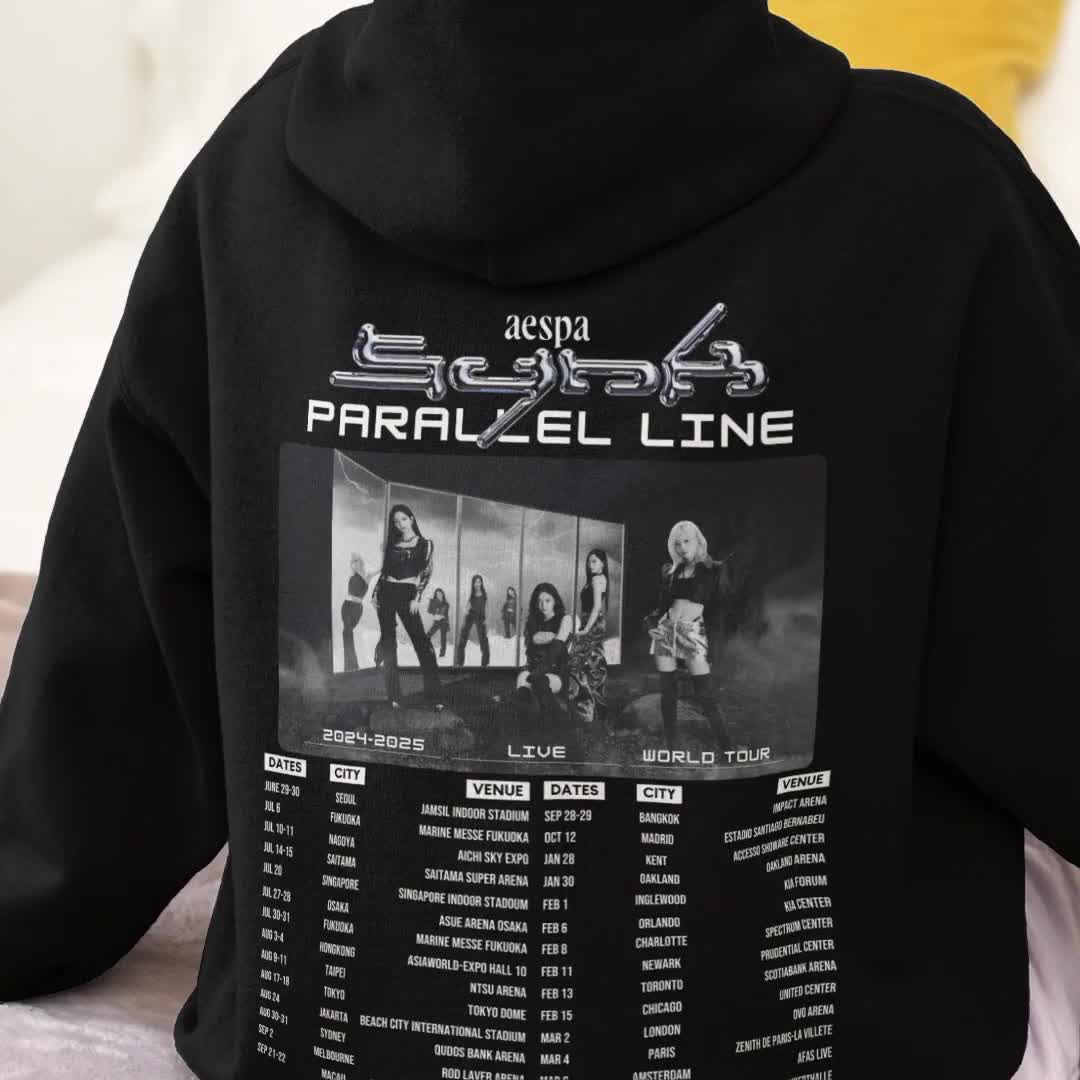 【保障できる】 AESPA SYNK: Tour World Shirt Concert Line Parrallel K-POP・アジア
