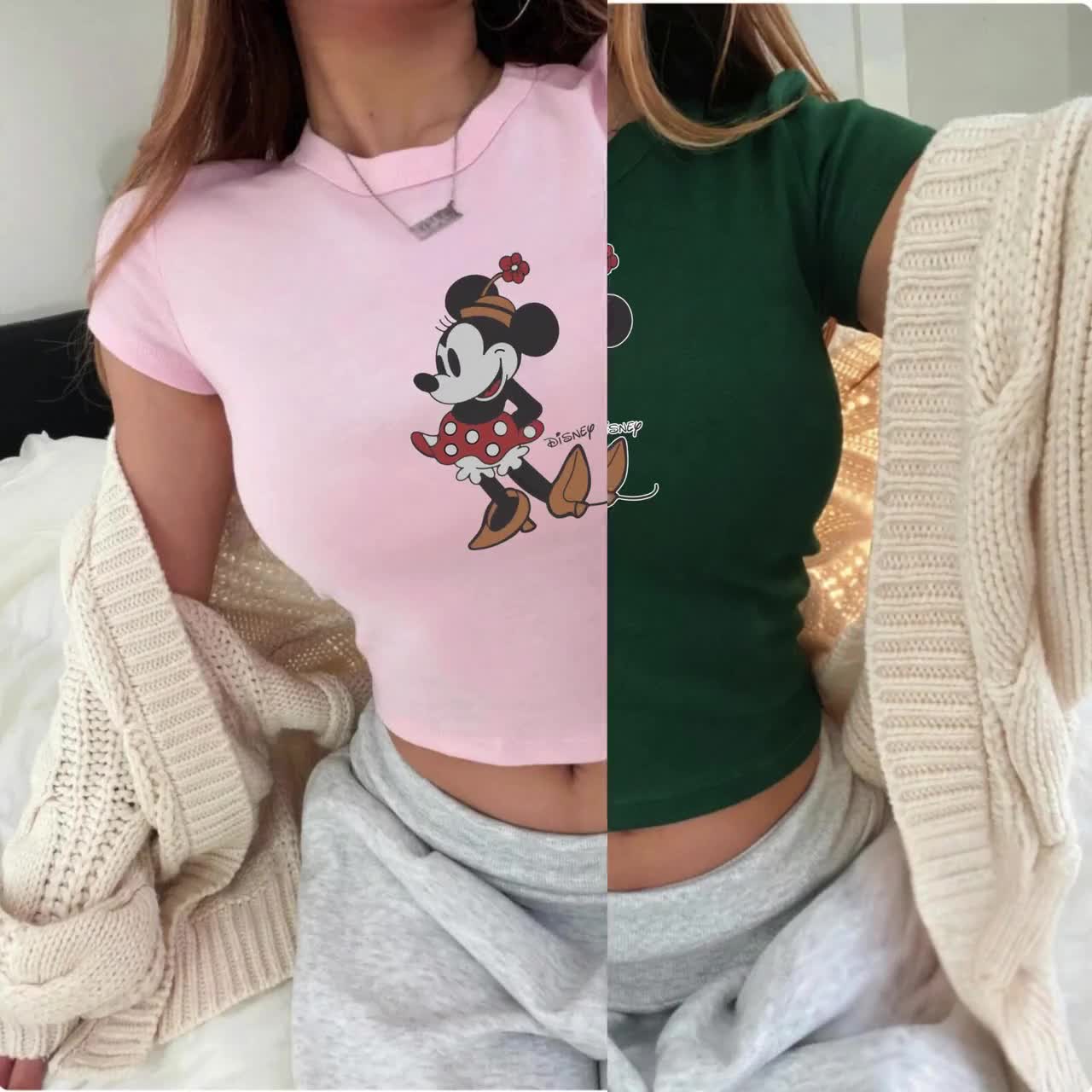 Disney Classic Minnie Mouse Baby Tee Retro Y2k 90s Style Minnie T-Shirt for Disneyland Trip Crop Top, Minnie Mouse Tee, Disney Bestie Gift, video poster