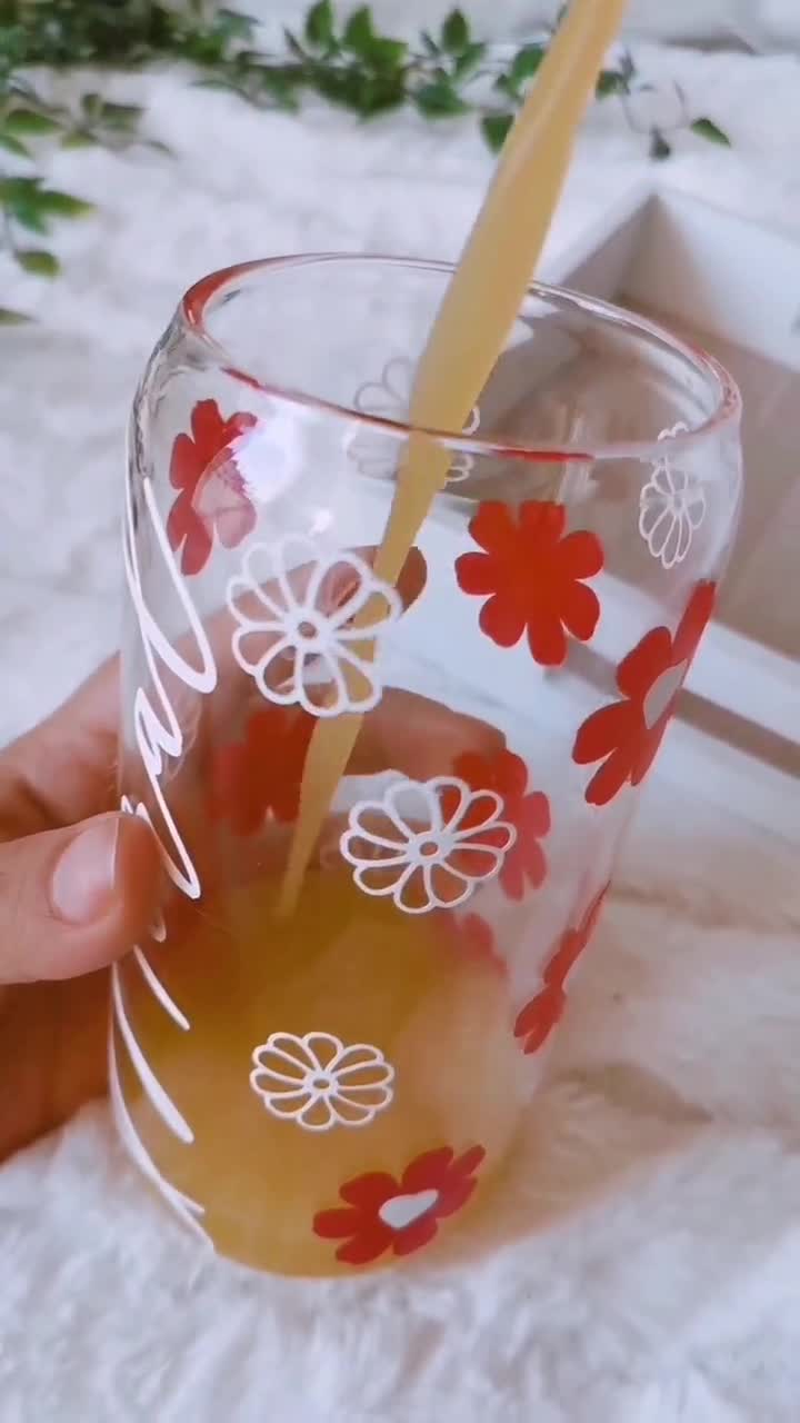 Vaso de vidrio personalizado con tapa de bambú y pajita: regalo para amigos  y familiares, recuerdos de fiesta, regalo de despedida de soltera -   México